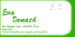 eva donath business card